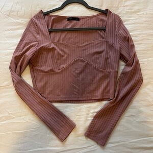 Women's Mauve Long Sleeve Top